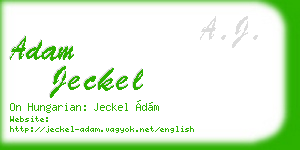 adam jeckel business card